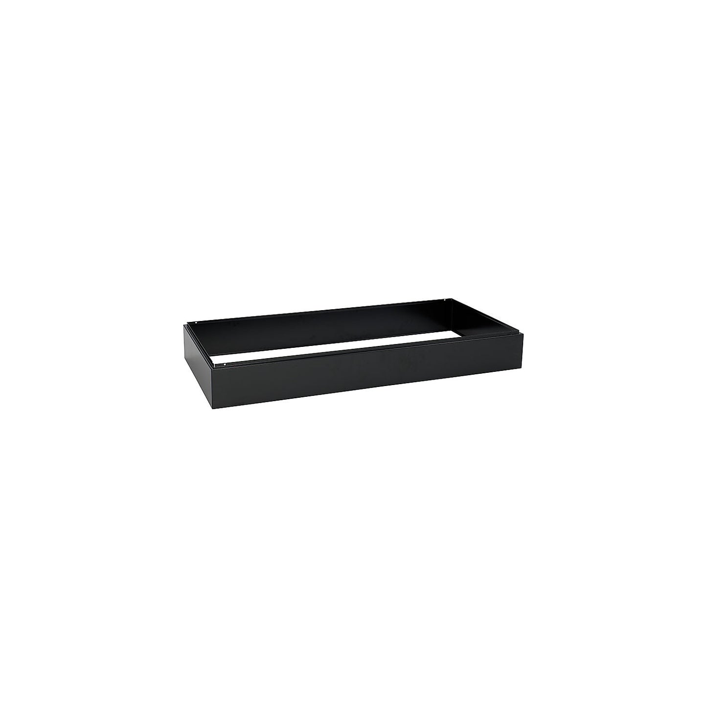 Enclosed plinth for Fydor locker series, black, width 1200 mm.