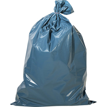 Waste sacks, 100% PCR LDPE, 120 l, 52 µm, WxL 700 x 1100 mm, pack of 250, blue.