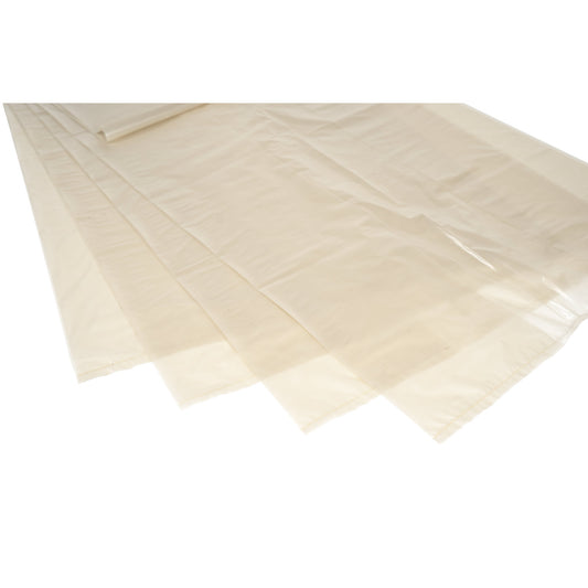 Large capacity waste sacks, PCR LDPE, 400 l, LxWxH 600 x 450 x 1600 mm, pack of 75, 60 µm, transparent.