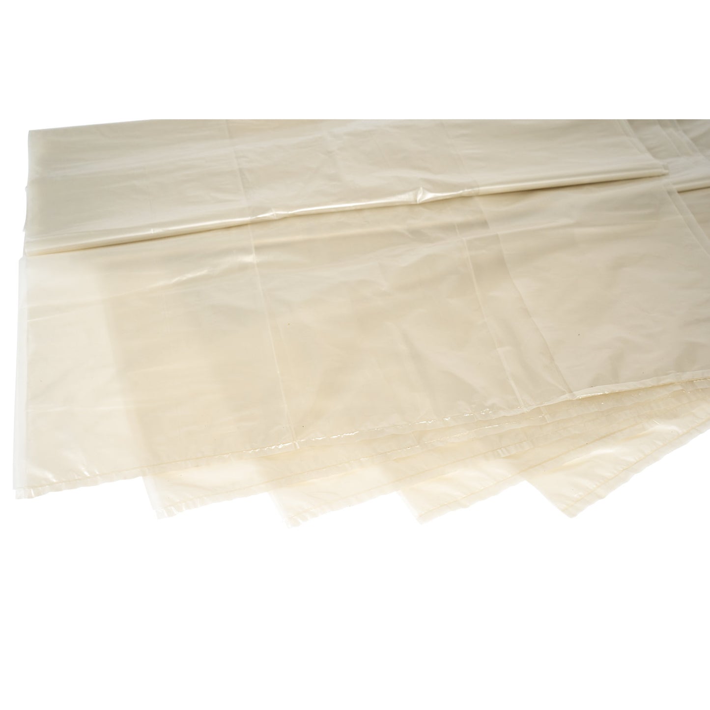 Large capacity waste sacks, PCR LDPE, 1000 l, LxWxH 800 x 500 x 2200 mm, pack of 50, 52 µm, transparent.