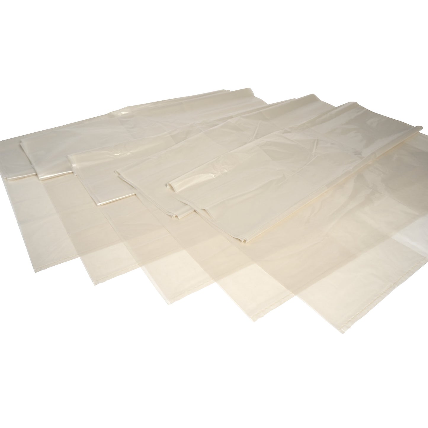 Large capacity waste sacks, PCR LDPE, 1000 l, LxWxH 900 x 600 x 1800 mm, pack of 70, 43 µm, transparent, pack of 70.