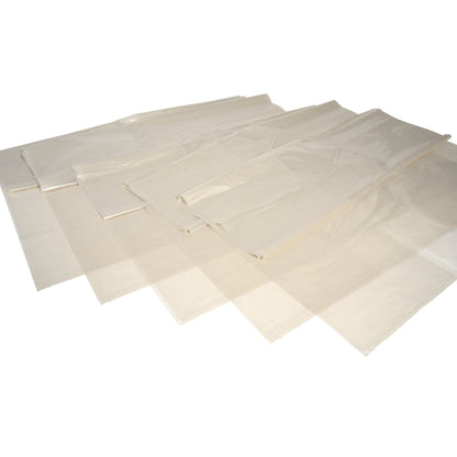 Large capacity waste sacks, PCR LDPE, 1000 l, LxWxH 900 x 600 x 1800 mm, pack of 70, 43 µm, transparent, pack of 70.