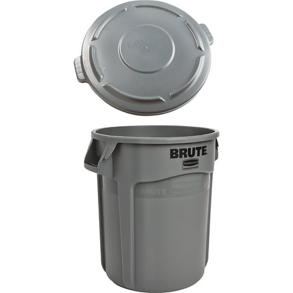 BRUTE® universal container with round lid, capacity 75 l, grey.