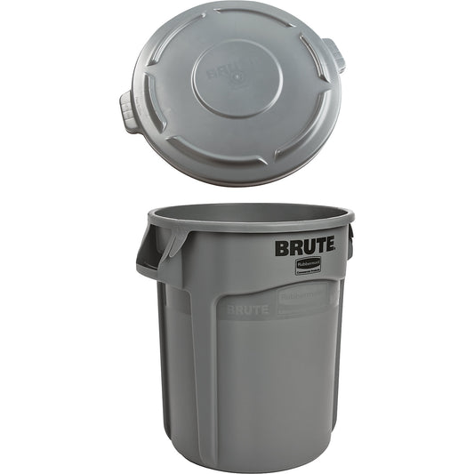 BRUTE® universal container with round lid, capacity 75 l, grey.