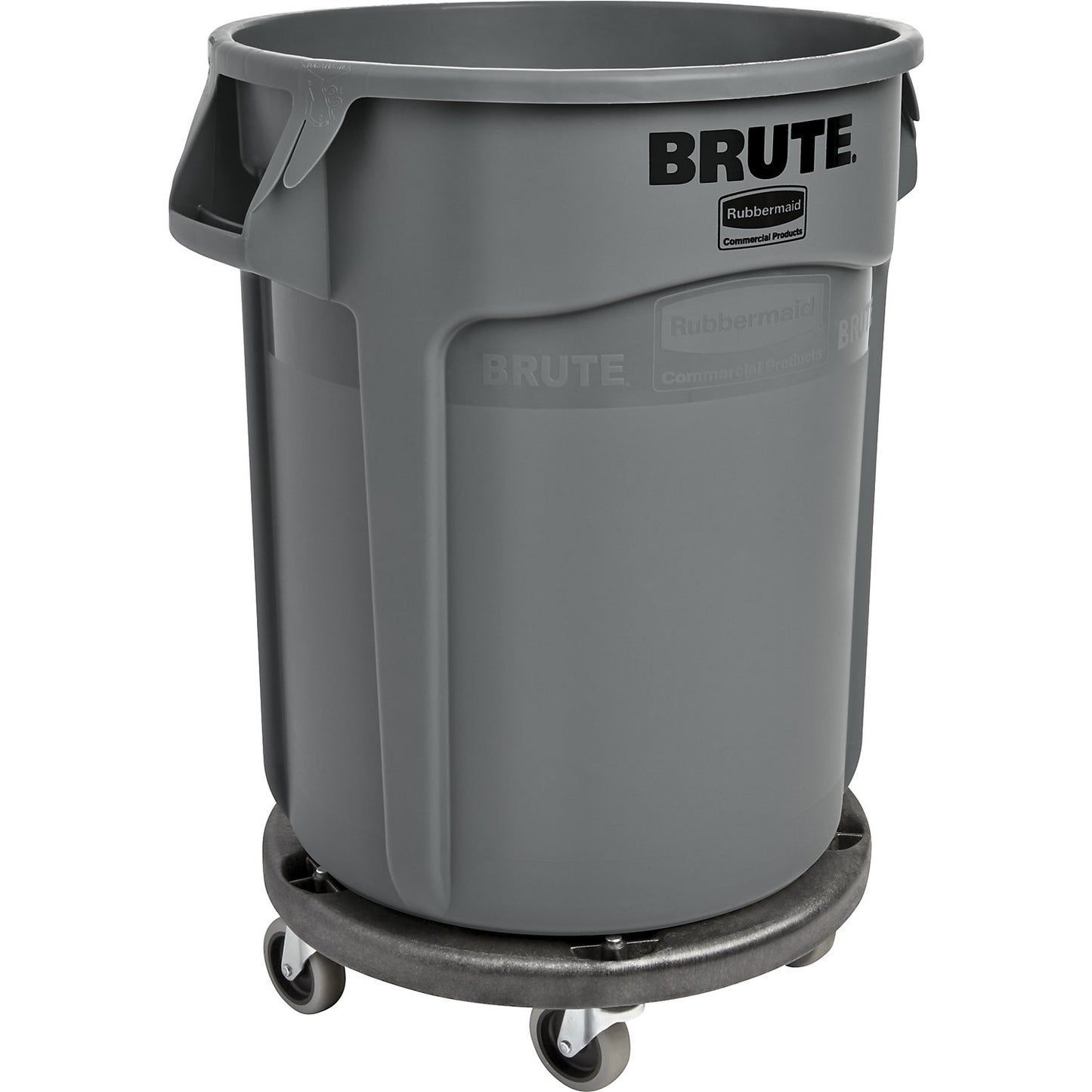 BRUTE® universal container with trolley, capacity 75 l, grey.