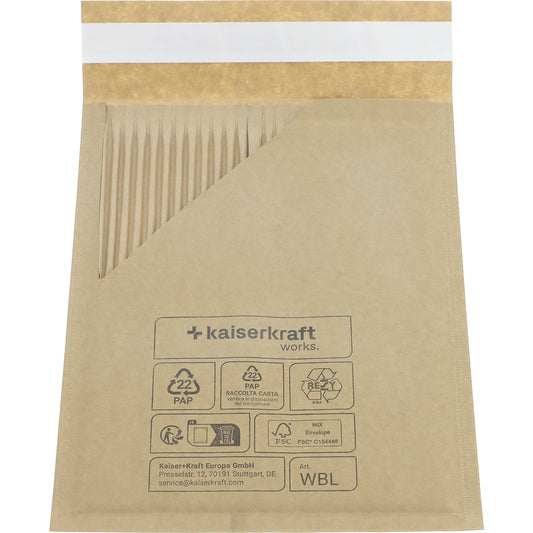 Wavebag™ Light mailing bag, made of paper, pack of 100, internal LxW 150 x 207.5 mm.