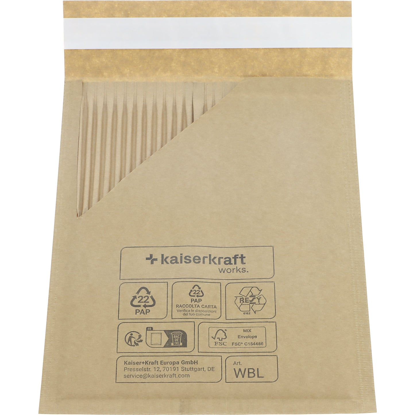 Wavebag™ Light mailing bag, made of paper, pack of 100, internal LxW 350 x 470 mm.