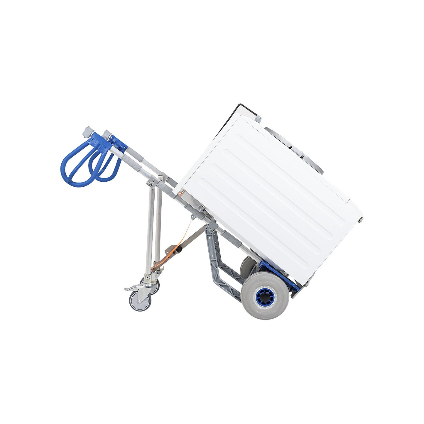 Multi-purpose truck, with additional wheels and additional grippers, max. load 300 kg, silver.