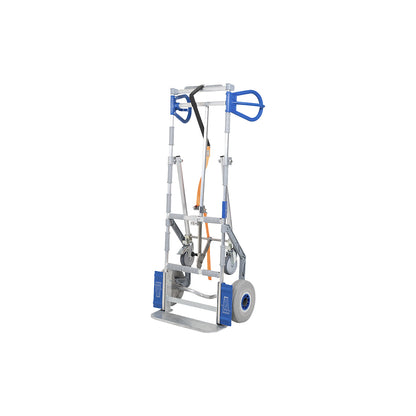 Multi-purpose truck, with additional wheels and additional grippers, max. load 300 kg, silver.