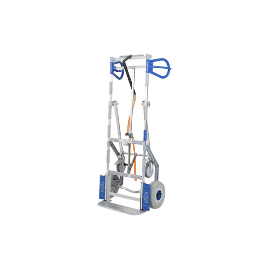 Multi-purpose truck, with additional wheels and additional grippers, max. load 300 kg, silver.