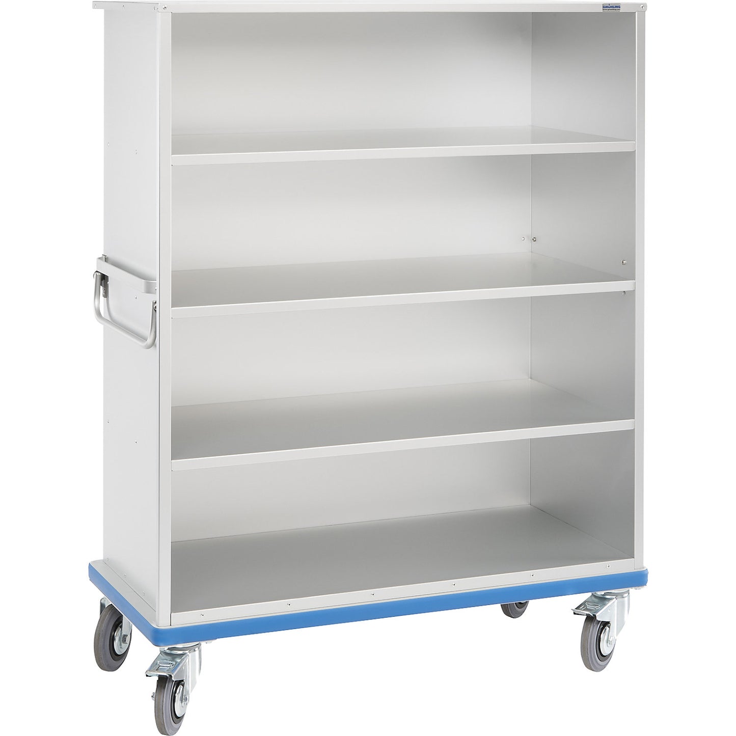 G®-CUP light E 2601 open cupboard trolley, 4 shelves, LxW 1270 x 580 mm.