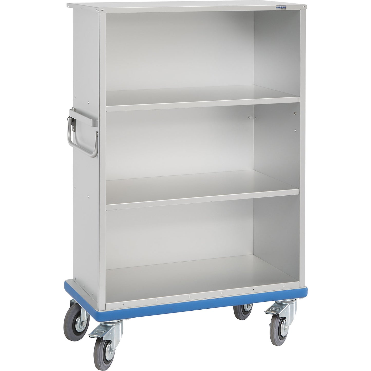 G®-CUP light E 2601 open cupboard trolley, 3 shelves, LxW 960 x 500 mm.