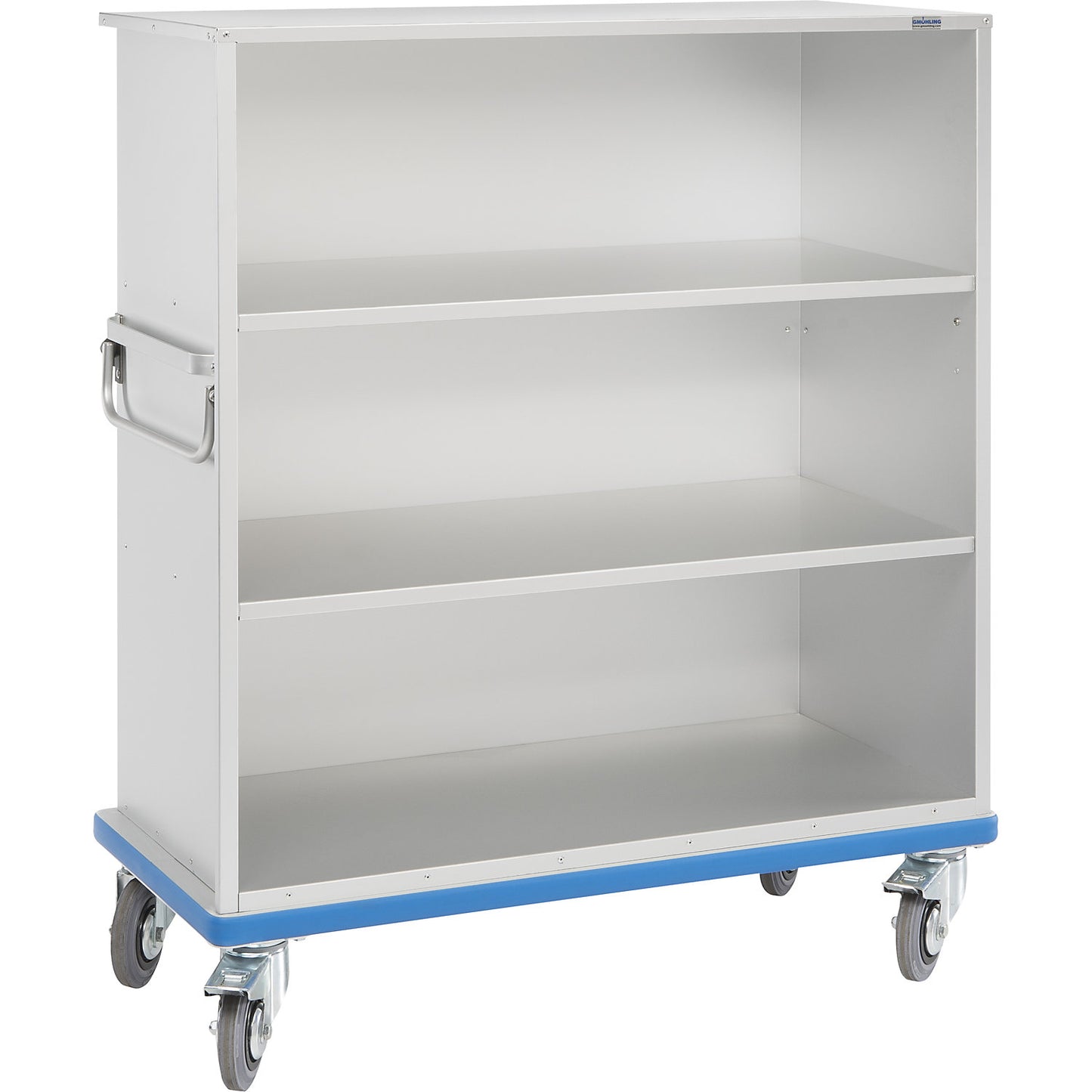 G®-CUP light E 2601 open cupboard trolley, 3 shelves, LxW 1270 x 580 mm.