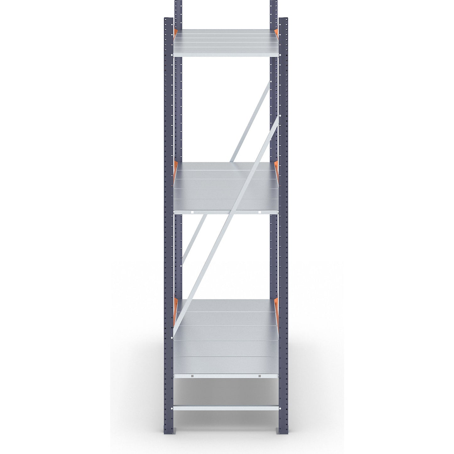 Wide span shelving unit, max. bay load 6000 kg, HxWxD 2000 x 1448 x 600 mm, standard shelf unit.