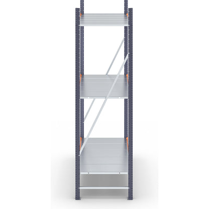 Wide span shelving unit, max. bay load 6000 kg, HxWxD 2000 x 1448 x 600 mm, standard shelf unit.