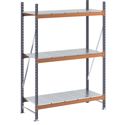 Wide span shelving unit, max. bay load 6000 kg, HxWxD 2000 x 1448 x 600 mm, standard shelf unit.