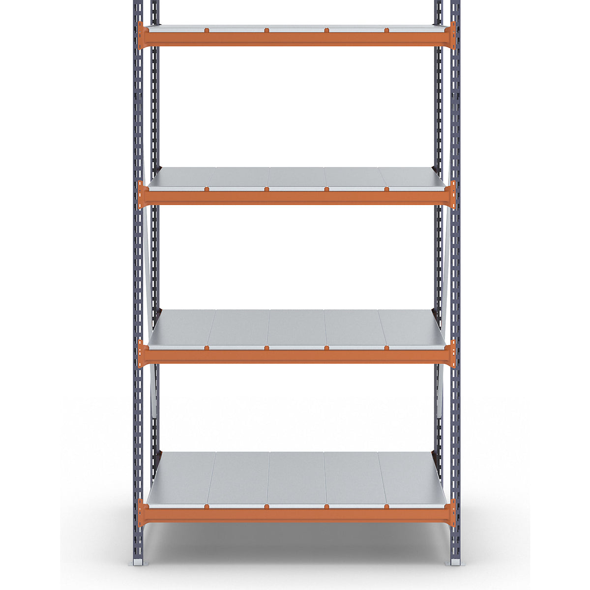 Wide span shelving unit, max. bay load 6000 kg, HxWxD 2500 x 1448 x 1100 mm, standard shelf unit.