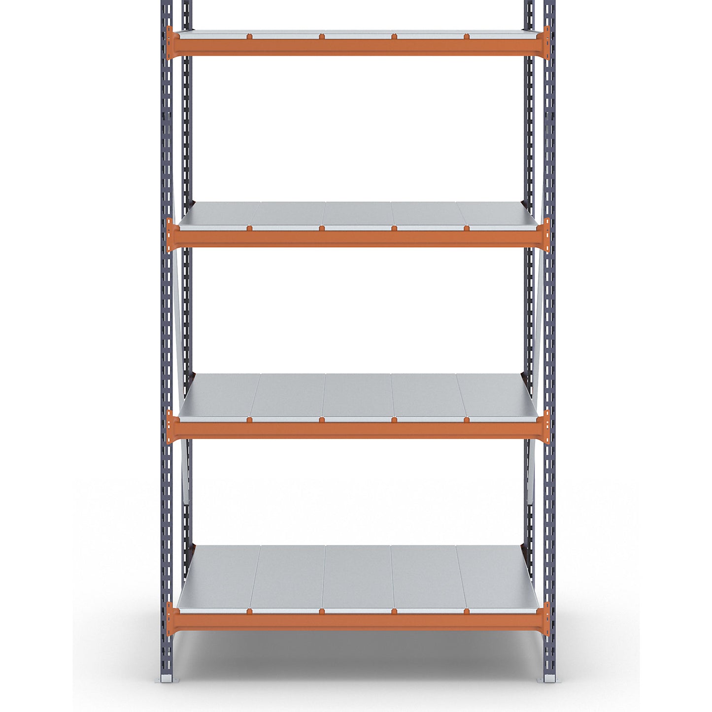 Wide span shelving unit, max. bay load 6000 kg, HxWxD 2500 x 1448 x 1100 mm, standard shelf unit.