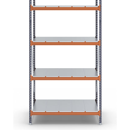 Wide span shelving unit, max. bay load 6000 kg, HxWxD 2500 x 1448 x 1100 mm, standard shelf unit.