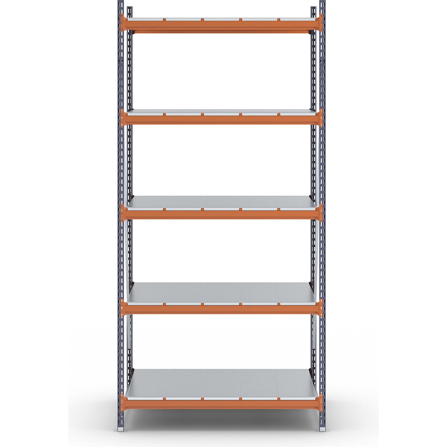Wide span shelving unit, max. bay load 6000 kg, HxWxD 3000 x 1448 x 1100 mm, standard shelf unit.