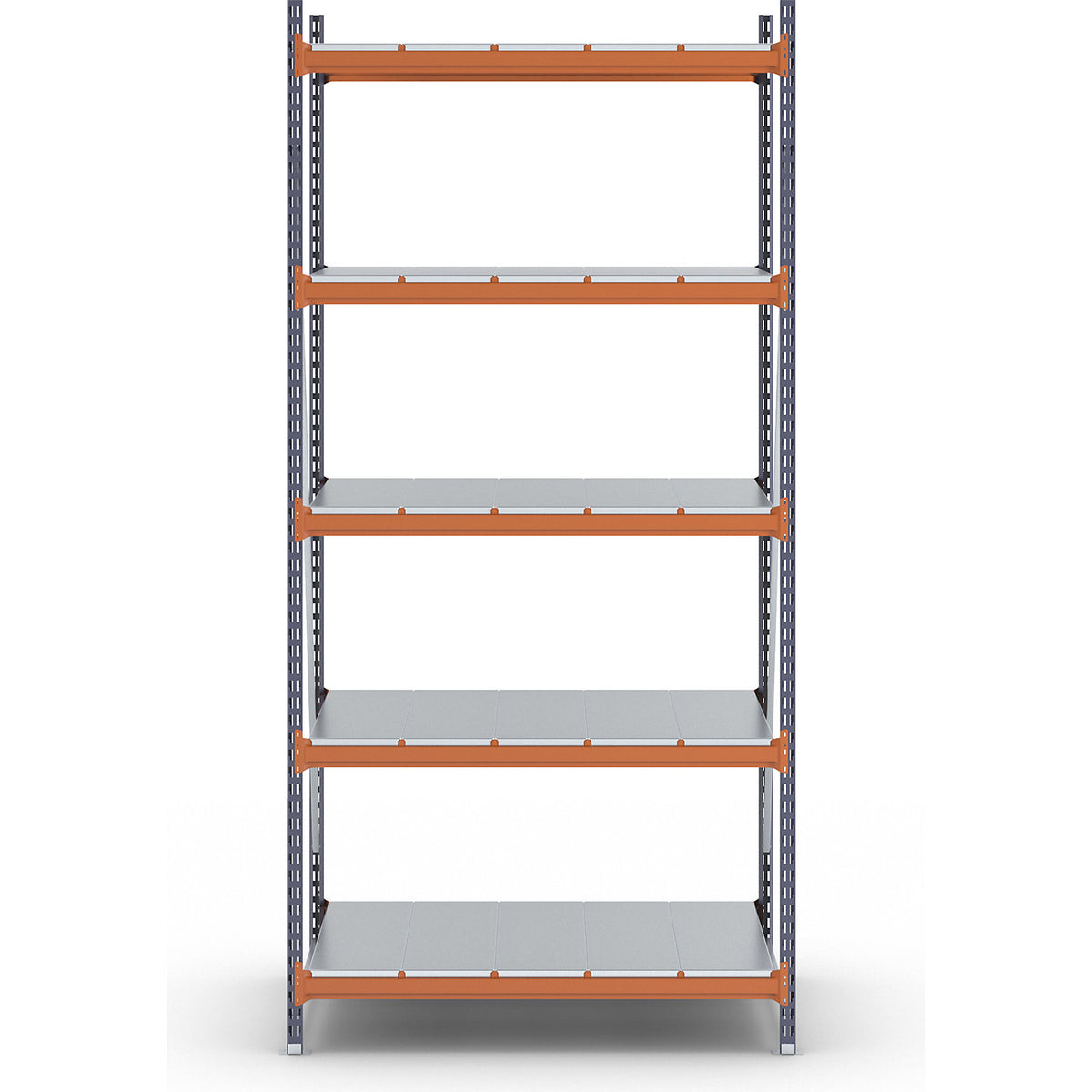 Wide span shelving unit, max. bay load 6000 kg, HxWxD 3000 x 1448 x 1100 mm, standard shelf unit.