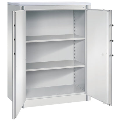 Certos fire protection cupboard, height 1226 mm, DIN 4102 compliant, W 926 mm, light grey.