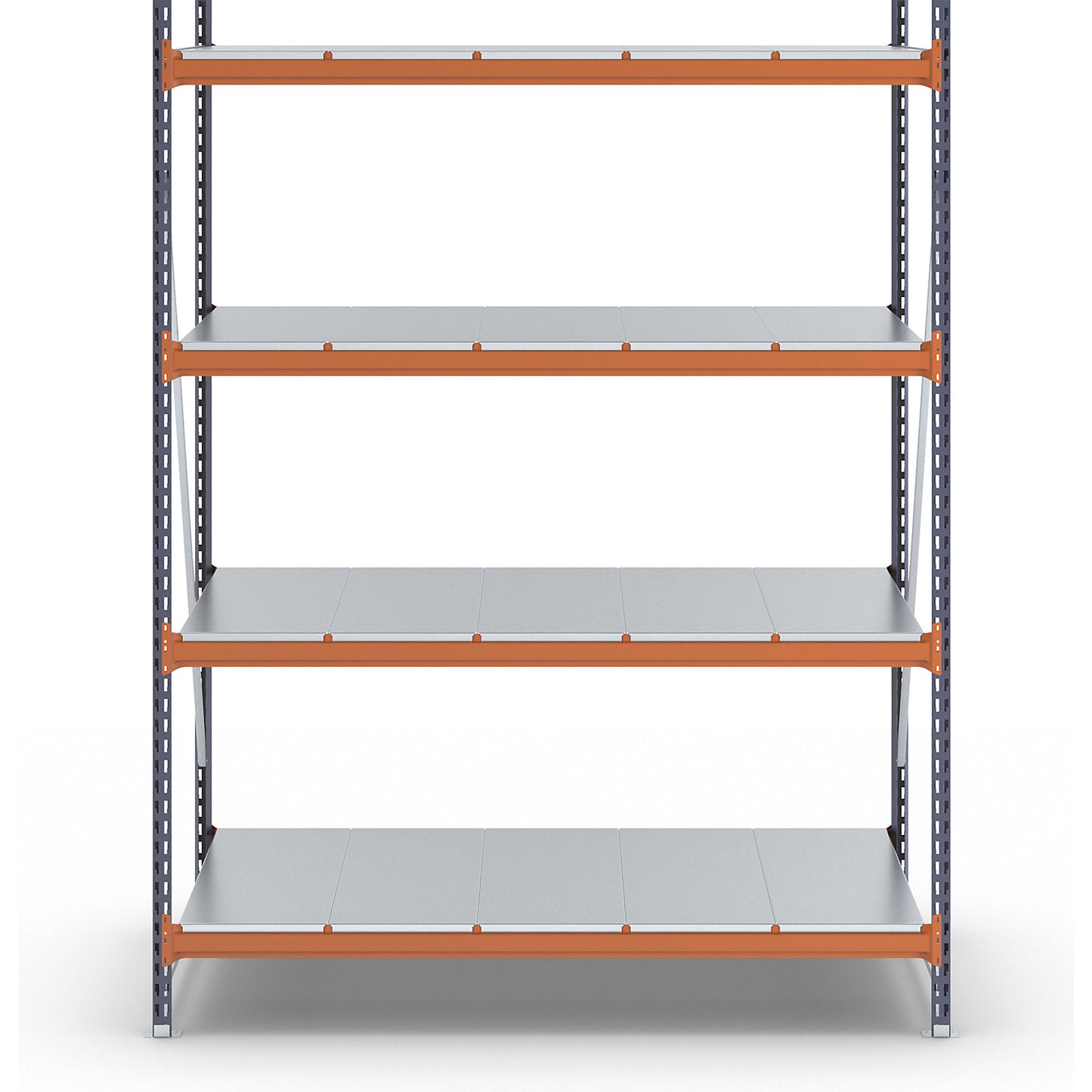 Wide span shelving unit, max. bay load 6000 kg, HxWxD 2500 x 1923 x 1100 mm, standard shelf unit.