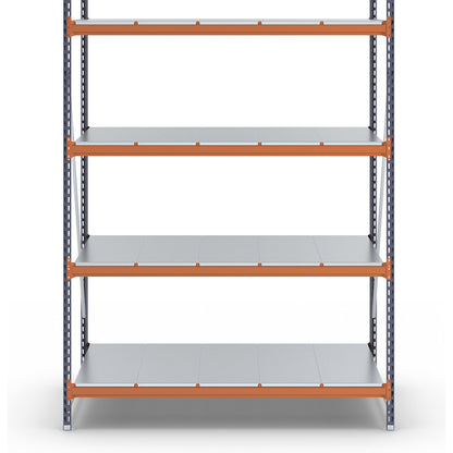 Wide span shelving unit, max. bay load 6000 kg, HxWxD 2500 x 1923 x 1100 mm, standard shelf unit.