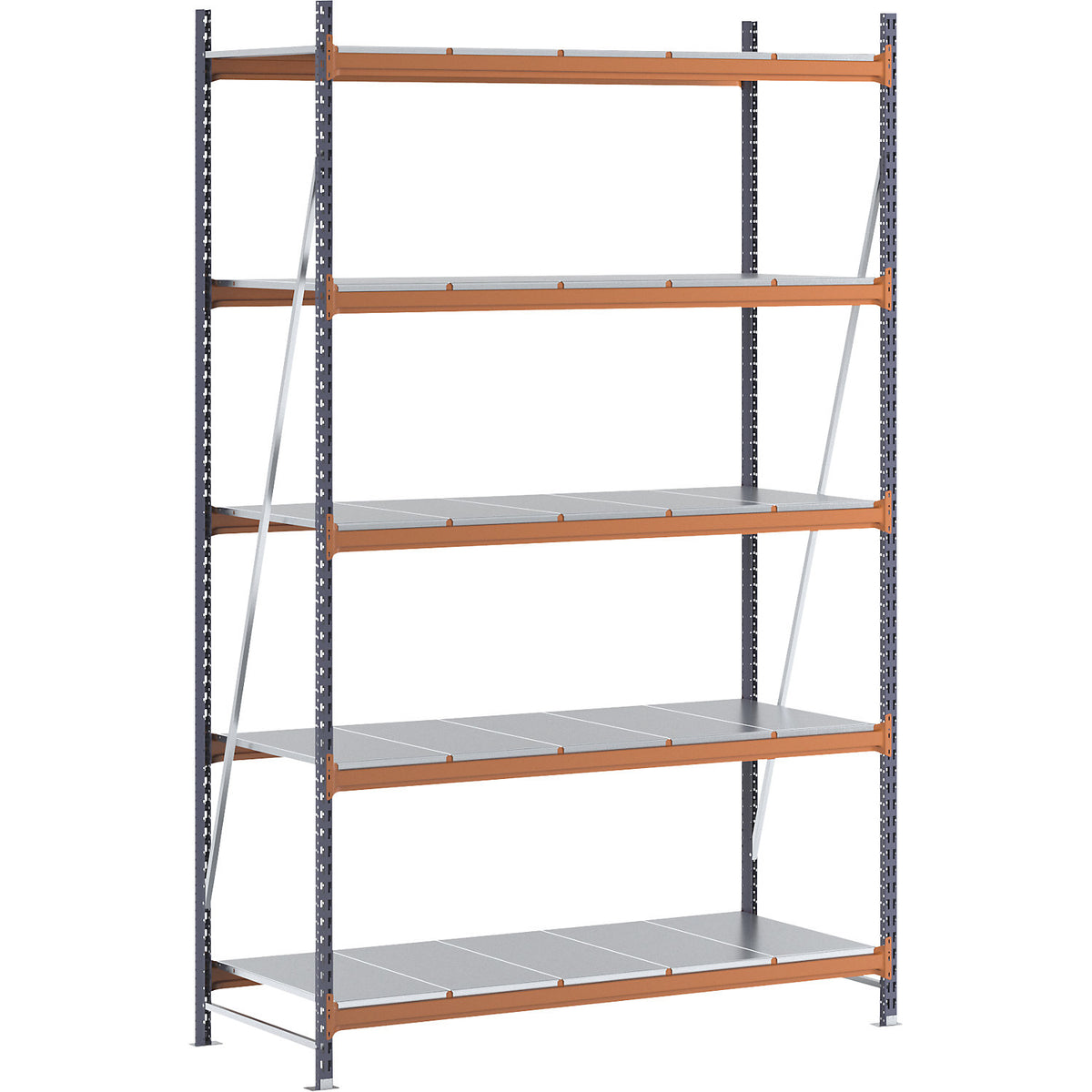 Wide span shelving unit, max. bay load 6000 kg, HxWxD 3000 x 1923 x 800 mm, standard shelf unit.