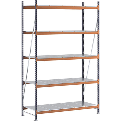 Wide span shelving unit, max. bay load 6000 kg, HxWxD 3000 x 1923 x 800 mm, standard shelf unit.
