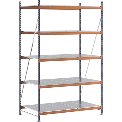 Wide span shelving unit, max. bay load 6000 kg, HxWxD 3000 x 1923 x 1100 mm, standard shelf unit.