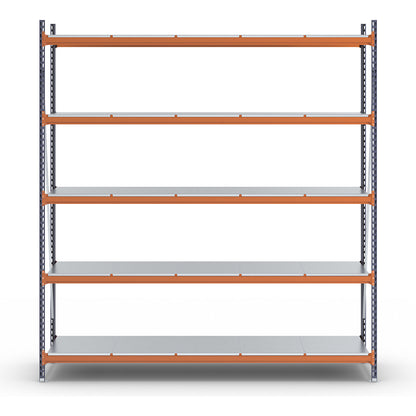 Wide span shelving unit, max. bay load 6000 kg, HxWxD 3000 x 2798 x 800 mm, standard shelf unit.