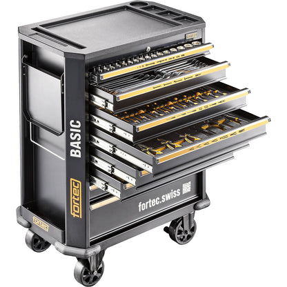 Workshop trolley BASIC, includes 434 tools, HxWxD 1030 x 750 x 475 mm.
