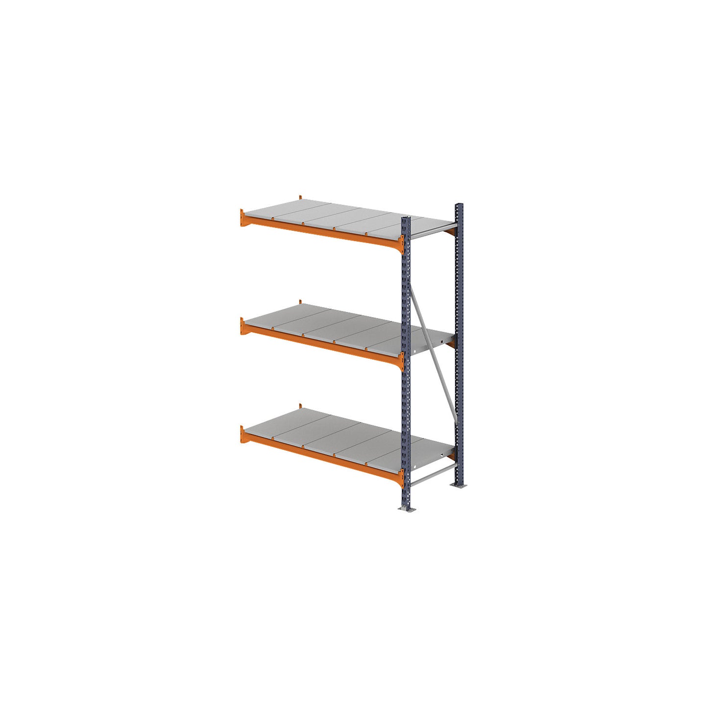 Wide span shelving unit, max. bay load 6000 kg, HxWxD 2000 x 2749 x 800 mm, extension shelf unit.