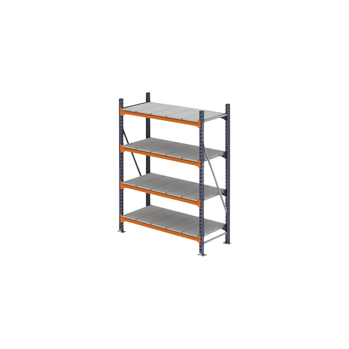 Wide span shelving unit, max. bay load 6000 kg, HxWxD 2500 x 1448 x 600 mm, standard shelf unit.