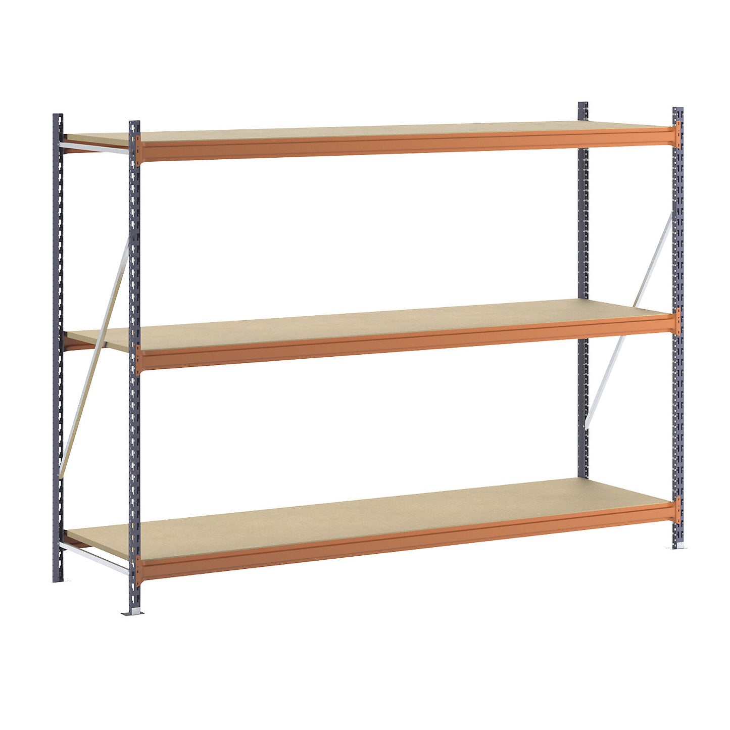 Wide span shelving unit, max. bay load 4000 kg, HxWxD 2000 x 2798 x 800 mm, standard shelf unit.
