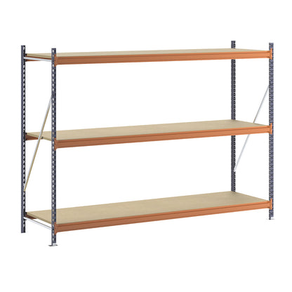 Wide span shelving unit, max. bay load 4000 kg, HxWxD 2000 x 2798 x 800 mm, standard shelf unit.