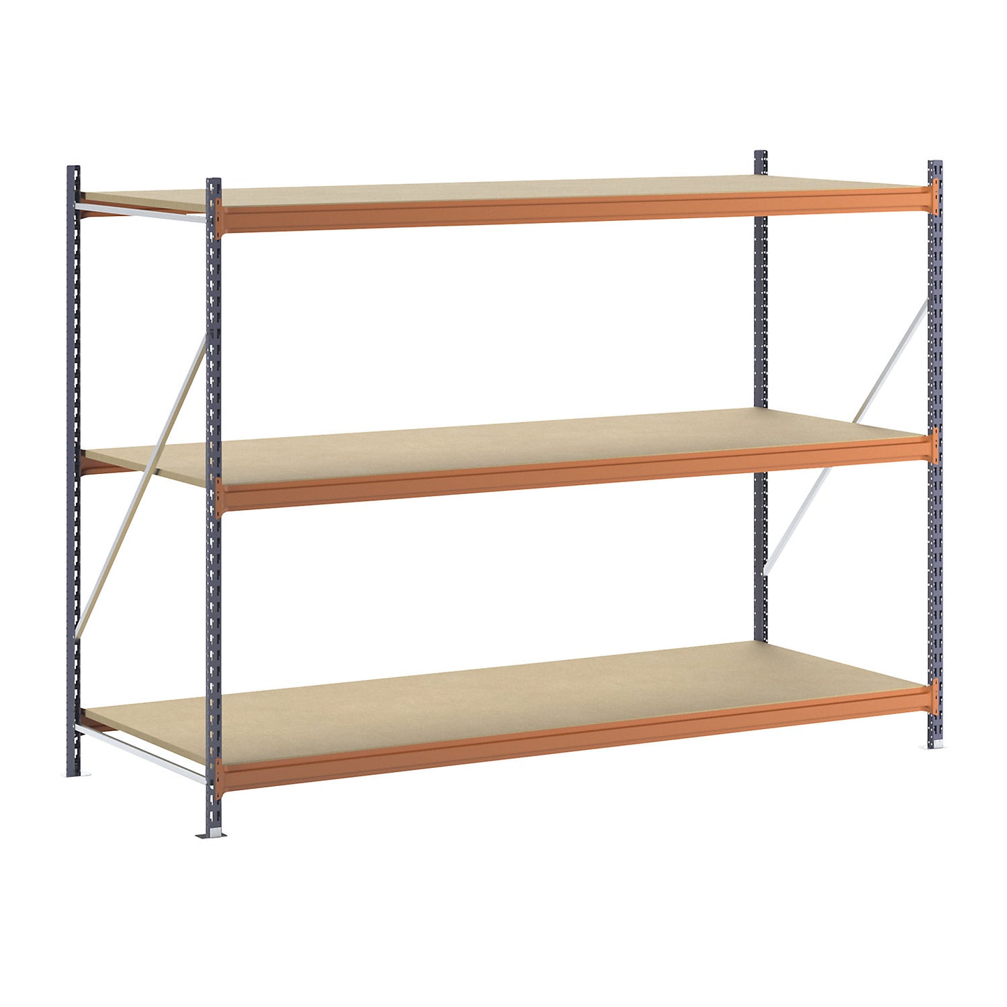 Wide span shelving unit, max. bay load 4000 kg, HxWxD 2000 x 2798 x 1100 mm, standard shelf unit.