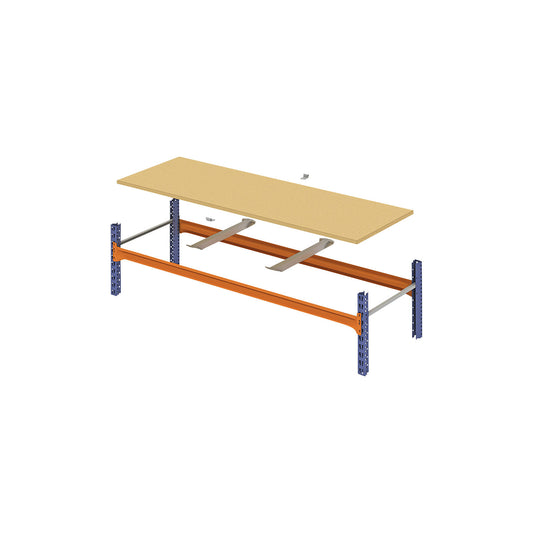 Shelf for wide span shelving units, with moulded chipboard, WxD 1825 x 1100 mm.