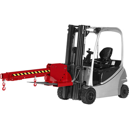 Telescopic loader, height adjustable in 5 levels, max. load 1250 - 8000 kg, flame red.