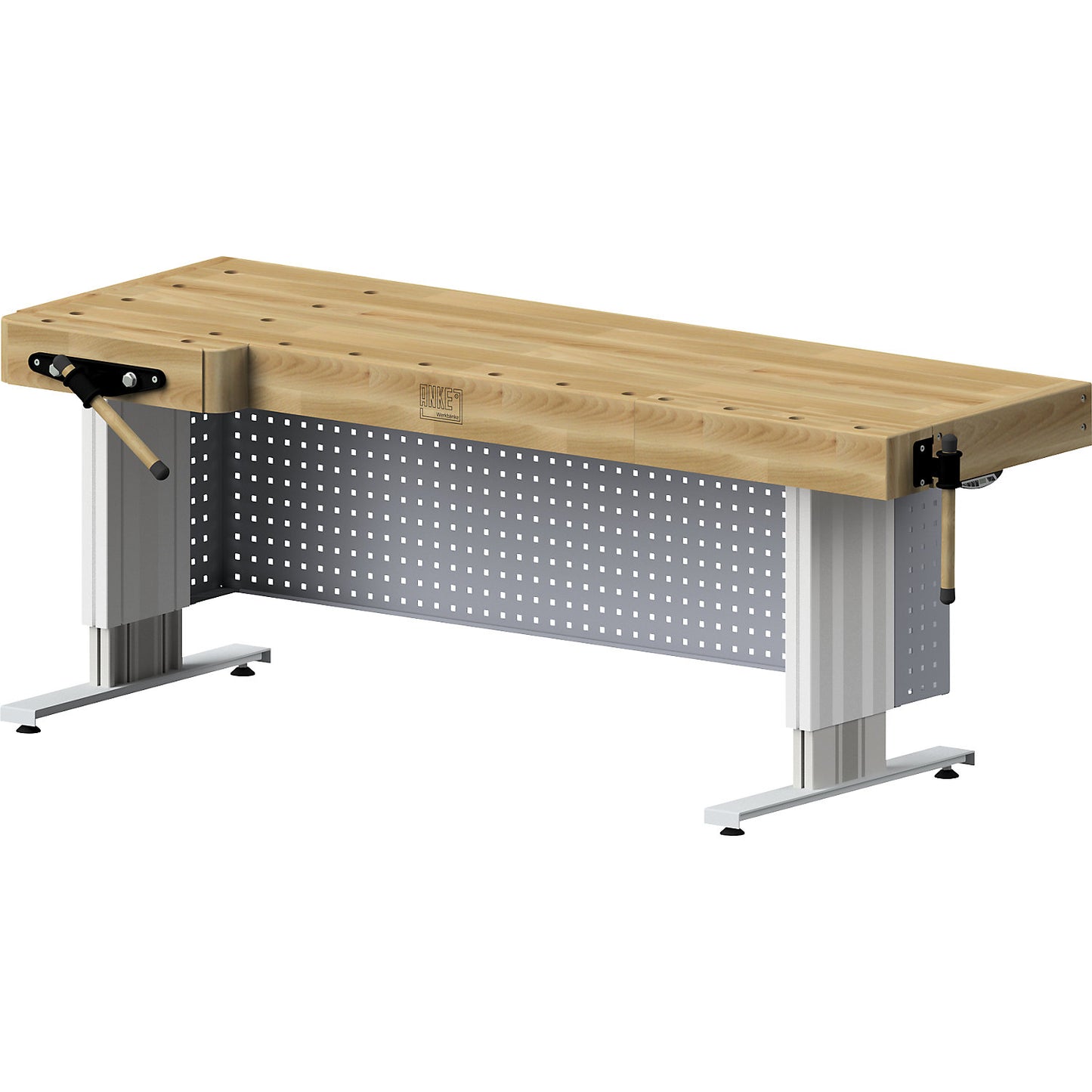 Professional planing bench, electrically height adjustable, 2 workstations, working height 700 - 1000 mm.