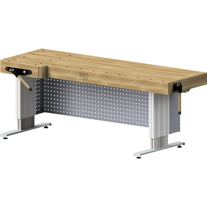 Professional planing bench, electrically height adjustable, 2 workstations, working height 700 - 1000 mm.