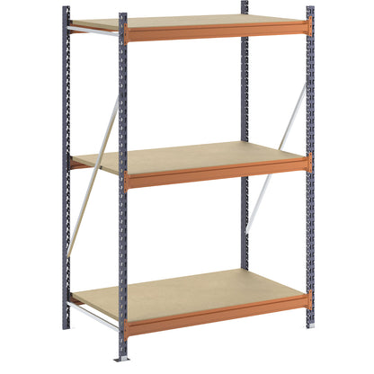 Wide span shelving unit, max. bay load 1600 kg, with moulded chipboard, HxWxD 2000 x 1400 x 800 mm, standard shelf unit.