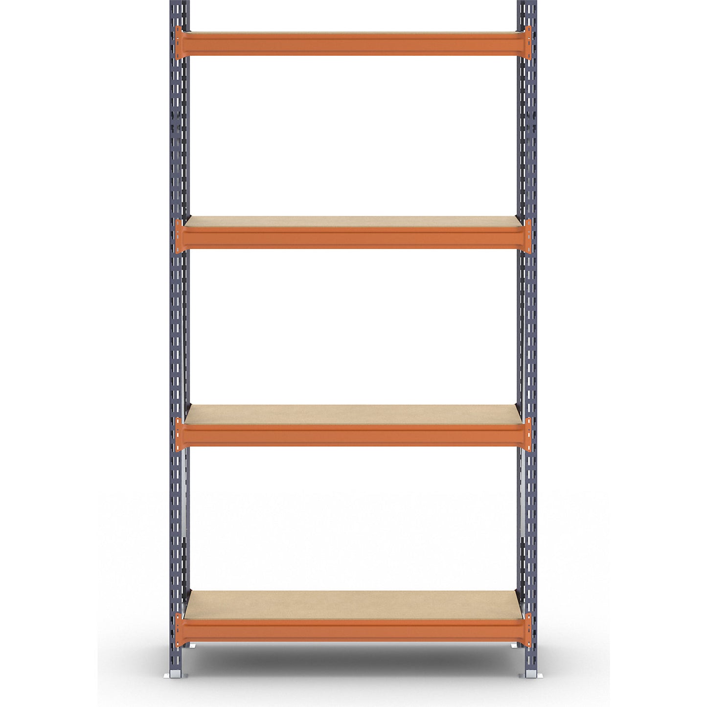 Wide span shelving unit, max. bay load 1600 kg, with moulded chipboard, HxWxD 2500 x 1400 x 500 mm, standard shelf unit.