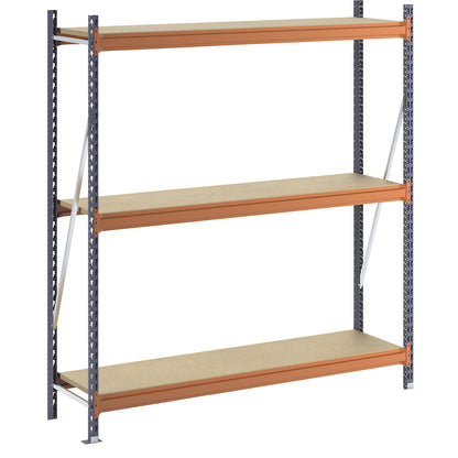 Wide span shelving unit, max. bay load 1600 kg, with moulded chipboard, HxWxD 2000 x 1900 x 500 mm, standard shelf unit.