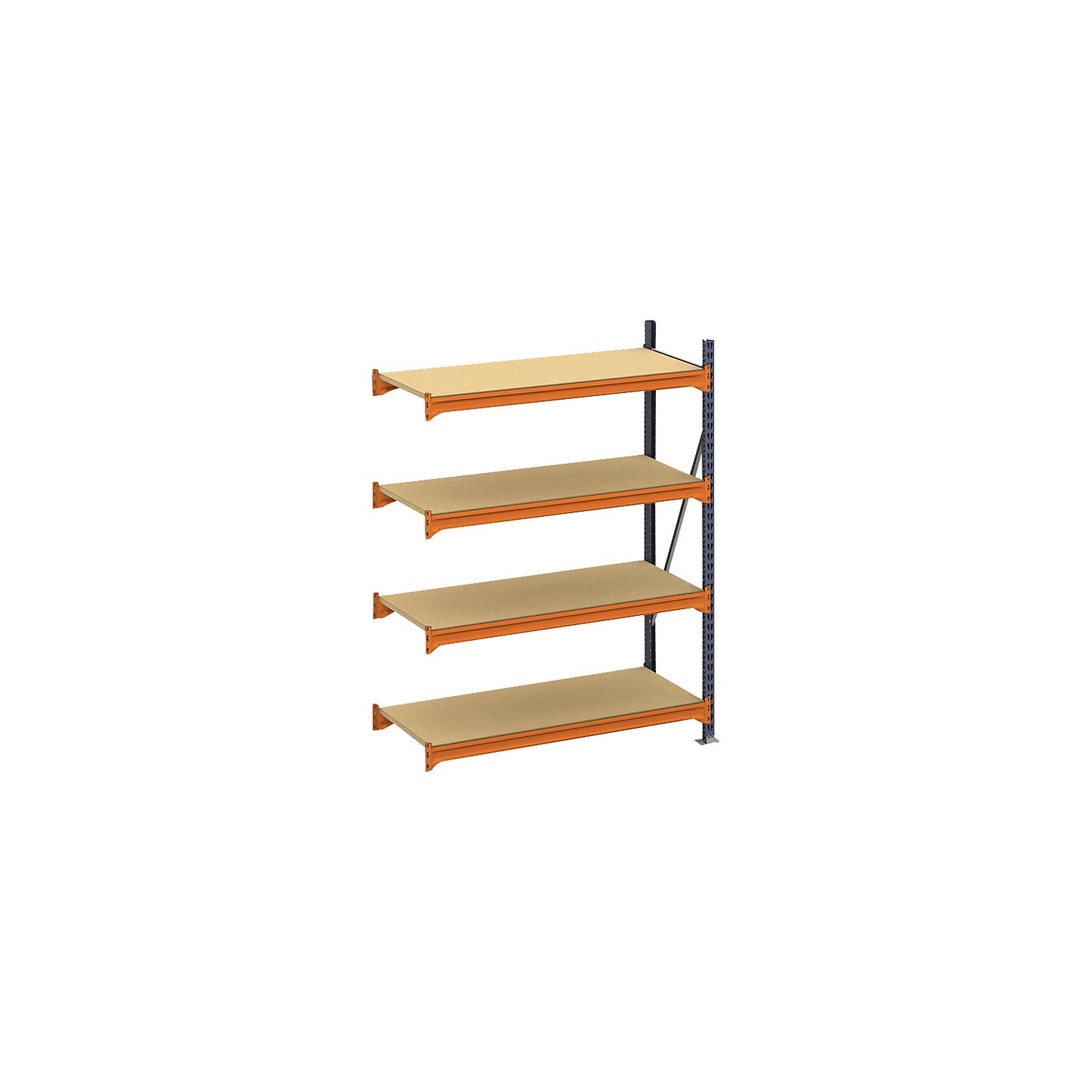 Wide span shelving unit, max. bay load 4000 kg, HxWxD 2500 x 1399 x 600 mm, extension shelf unit.