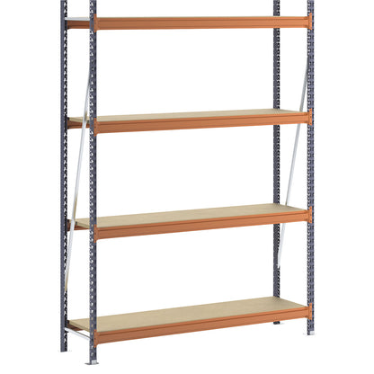 Wide span shelving unit, max. bay load 1600 kg, with moulded chipboard, HxWxD 2500 x 1900 x 500 mm, standard shelf unit.