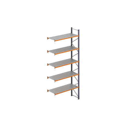 Wide span shelving unit, max. bay load 8000 kg, HxWxD 3000 x 1430.6 x 1100 mm, extension shelf unit.