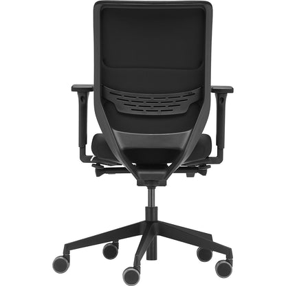 TO-sync COMFORT PRO office chair, padded back rest, with castors, black.