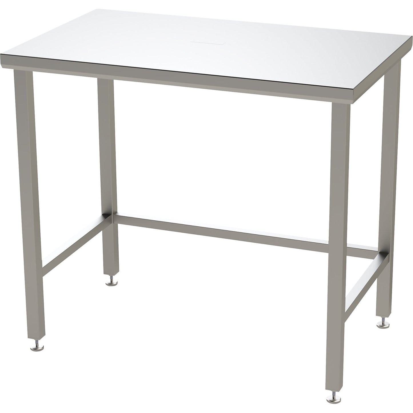 Cleanroom table with smooth worktop, ISO 14644-1:4, HxWxD 900 x 1000 x 800 mm.